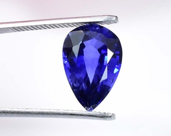 Saphir Naturel Ceylan Bleu Pastel 6,10 Ct Taille Poire - AAA Qualité - Vrac - Non Certifié