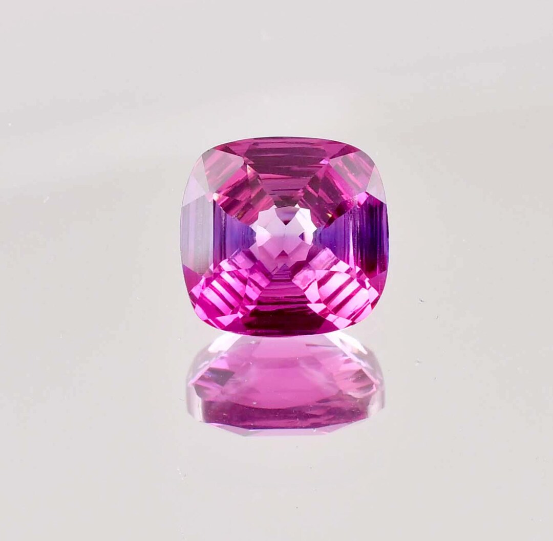 AAA Flawless 11 X 11 MM Ceylon Bi-color Sapphire Loose Cushion Cut