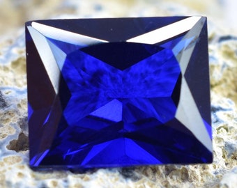 タンザナイトAA A14mm AAA+ 14 x 14 mm 完璧な天然光沢のあるブルータンザナイトマスター