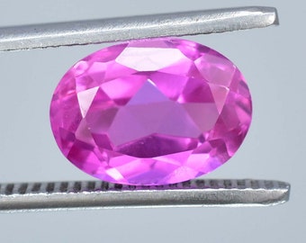 12 x 8 MM Flawless 5.60 Ct Saphir de Ceylan Rose Royal Naturel Pierres précieuses en vrac Certifié GIT Anneau touchant le cœur de haute qualité faisant des pierres précieuses