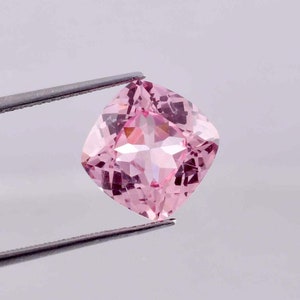 AAA Flawless 13 x 13 mm Natural Ceylon Peach Padparadscha Sapphire Loose Cushion Cut 14.05 Ct Gemstone Ring And Jewelry Making GIT Certified