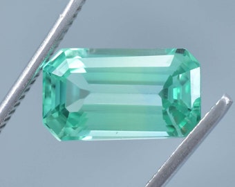 14 x 8 MM felfri ENORM 7,90 Ct exklusiv glamorös naturlig tvåfärgad partisafir med GIT-certifierad fantastisk ädelsten av högsta kvalitet