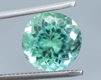 11 x 11 MM felfri ENORM 8,45 ct exklusiv glamorös naturlig tvåfärgad partisafir med GIT-certifierad fantastisk ädelsten av högsta kvalitet