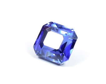 10 x 10 MM AAA+ 6.80 Ct Natural Royal Vivid Blue Ceylon Sapphire Square Cut Gemstone (GIT) Certified Very Precious Quality