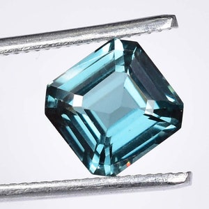 9 x 9 MM Flawless 3.85 Ct Natural Indicolite Blue Green Tourmaline Loose  Gemstone GIT Certified Use Making Pendent Ring