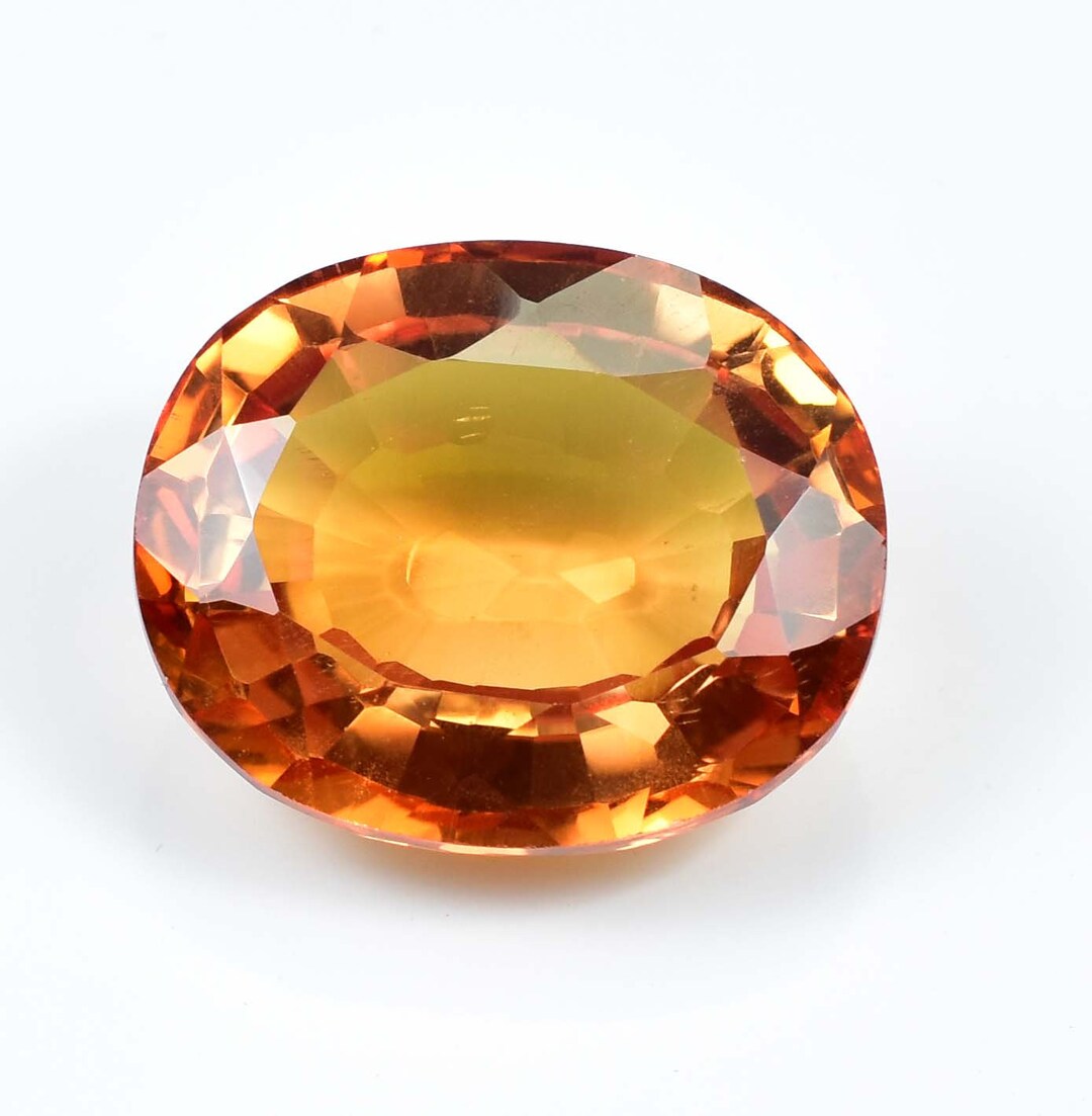 Spinelle Padparascha Vert Naturel De 22,10 Carats - Pierre Précieuse Ovale Sans Traitement - 17mm X 13mm - Certifiée EGL