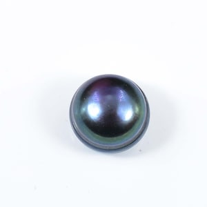 Precious 8.15 Ct Natural South Sea Tahitian Pearl Greenish Fire Black Color Pearl (GIT) Certified Use Ring & Earring Cabochon 10.94 x 8.82mm
