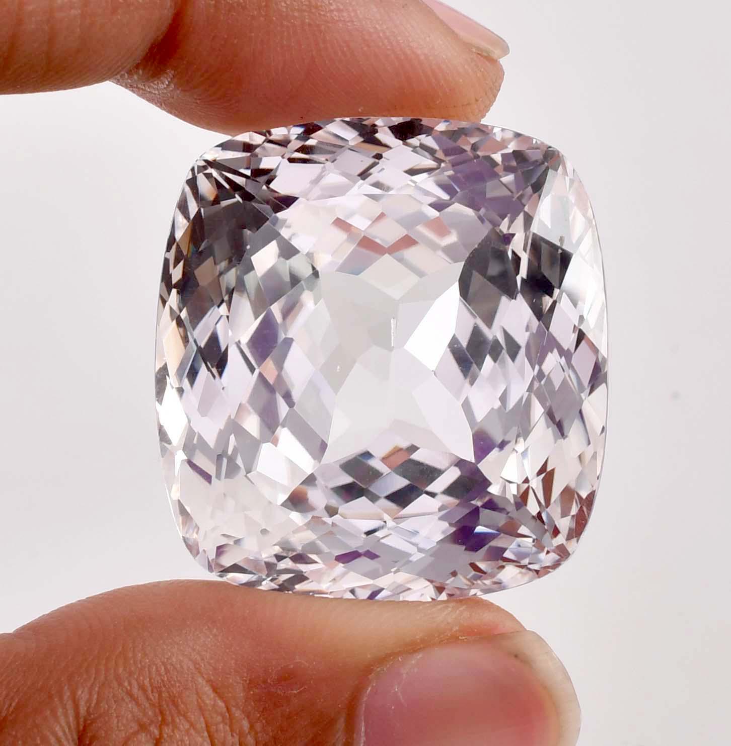 AAA Flawless Natural Mexico White Danburite STUNNING Cushion Gemstone Cut GIT Certified HeartTouching Use to Making Ring All Size Available