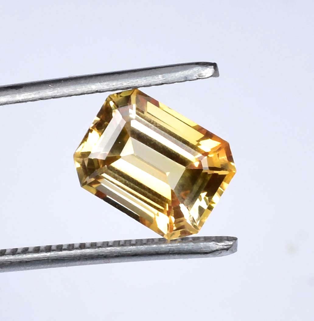 Zaffiro Padparadscha Naturale Sfuso: Pietra Preziosa 10x10mm Quadrata 7,18 Ct VVS