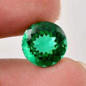 Piedra preciosa suelta de corte redondo de esmeralda verde zambiana 100 % natural de calidad impecable con certificación GIT de Zambia, tratamiento = ninguno. Todos los tamaños disponibles
