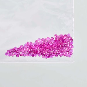 1 x 1 MM, 200 stycken, felfri 2,15 ct naturlig mozambikisk blodröd rubin, GIT-certifierad, hjärtrörande, hisnande lös ädelsten