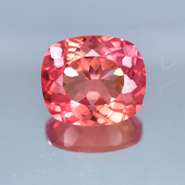 18 x 15 MM Flawless 20.00 Ct Bi-Color Padparadscha Sapphire (GIT) Certified Gemstone High-End Glamorous & Precious Use Making Ring, Pendent