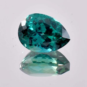 AAA Flawless 14 x 10 mm Blue Green Bi-Color Ceylon Teal Sapphire Loose Pear Cut 8.90 Ct, High Sapphire Ring And Jewelry Making Gemstone