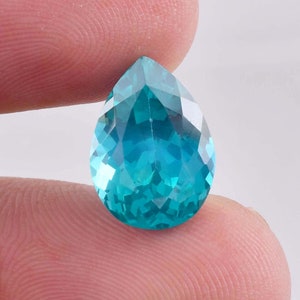 AAA Flawless 10 x 14 mm Blue Green Bi-Color Ceylon Teal Sapphire Loose Pear Cut 18.04 Ct, High Sapphire Ring And Jewelry Making Gemstone