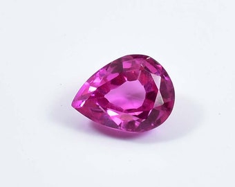 12 x 9 MM Natural Royal Pink Ceylon Sapphire 5.00 Ct Pear Cut Loose Gemstone GIT Certified High Quality Use Making Ring,And Gift For Her