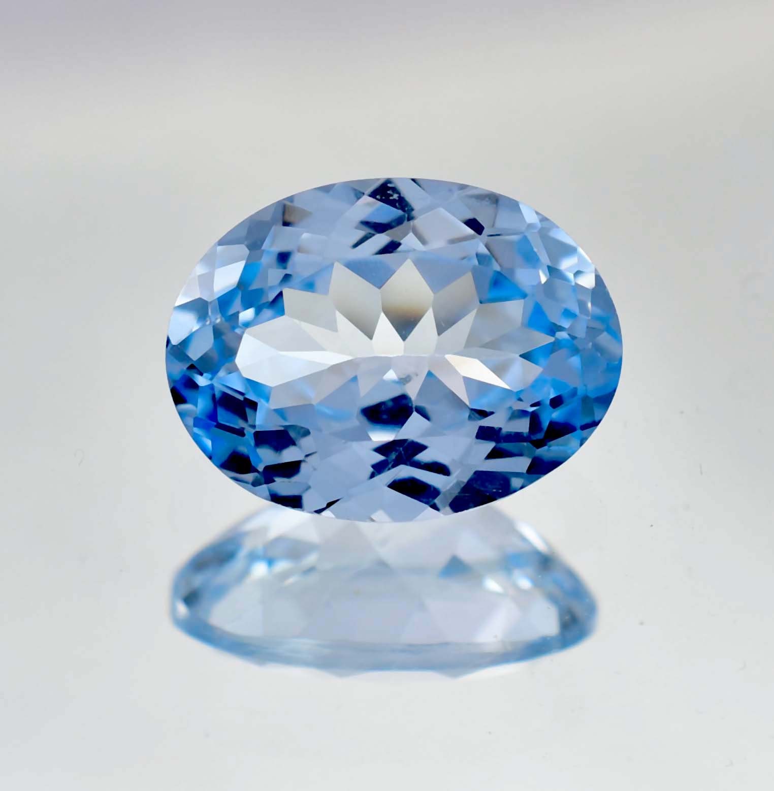 15 x 12 MM 9.90 Ct 100% Natural Sky Blue AQUAMARINE Oval Cut Cornflower Loose Gemstone GIT Certified Unique & Precious Breathtaking Gem