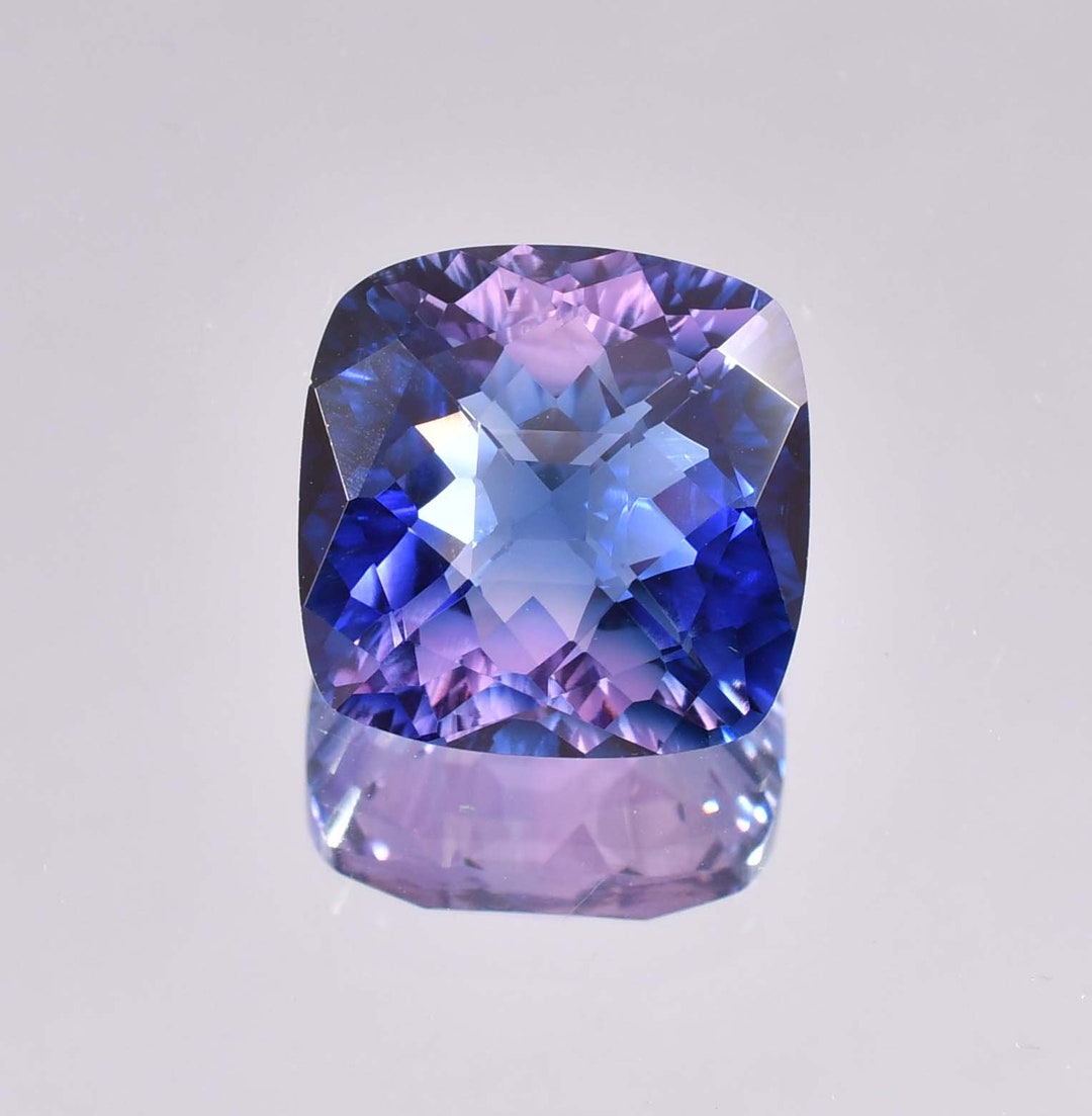 17 X 17 MM Bi-color Purple Blue Java Plum Sapphire 31.90 Ct Loose ...
