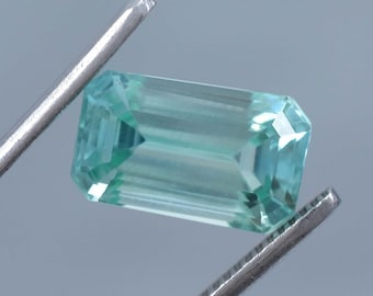 12 x 8 MM felfri ENORM 6,55 ct exklusiv glamorös naturlig tvåfärgad partisafir med GIT-certifierad fantastisk ädelsten av högsta kvalitet