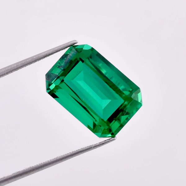 16 x 12 mm FLAWLESS GRADE 18.05 Ct 100% Natural Green Zambian Emerald Loose Radiant Cut Gems (GIT) Certified From Zambia , Treatment = None