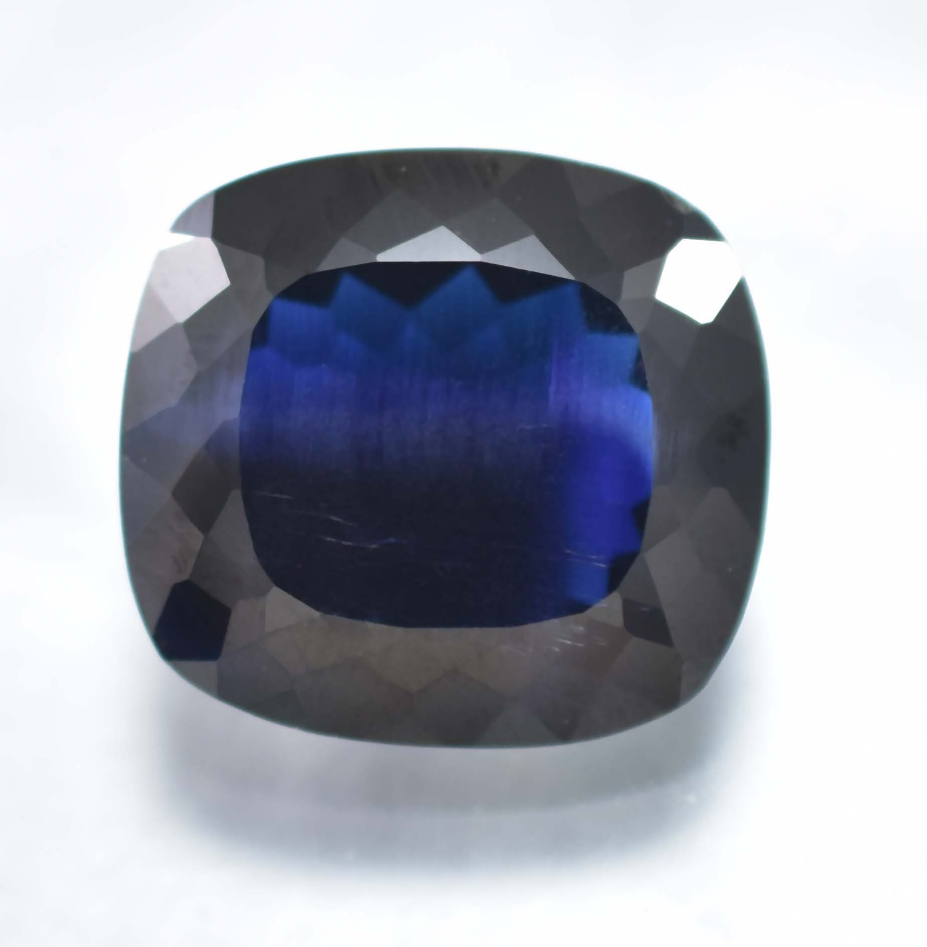 20 x 19 MM Royal Blue Sapphire AAA+ 35.20 Ct Natural Inc Blue Color Cushion Cut Loose Gemstone (GIT) Certified Very nice Quality Cornflower