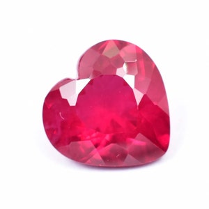 14 x 14 MM AAA Flawless 10.85 Ct Natural Mozambique Pegion Blood Red Ruby Heart Cut Gemstone Valentine&#39;s Day Special And GIT Certified