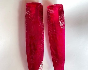 HUGE 200 To 350 Ct Natural Mozambique Blood Red Ruby Rough GIT Certified Limited Stock Use Making Gemstone And Jewelry Aprox 80 To 120 MM