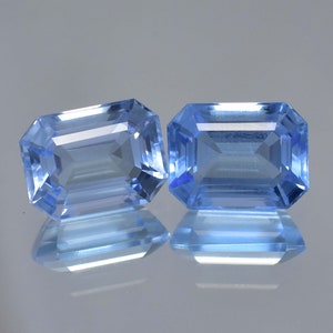 Huge 14 x 9 MM FLAWLESS 100% Natural Blue Namibia Jeremejevite Radiant Cut Pair Gemstone GIT Certified Use making Ring & Earring Gemstone