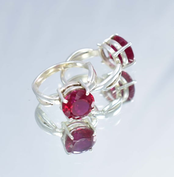 Anello gioiello in argento sterling 925 fatto a mano con pietra