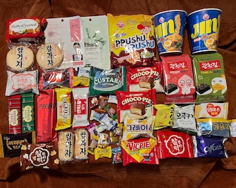 XXL 5LB Authentic Korean Snacks, Ramen & Face Mask Gift Box 65-75 Unique Items Sampler College Care Package Employee Appreciation