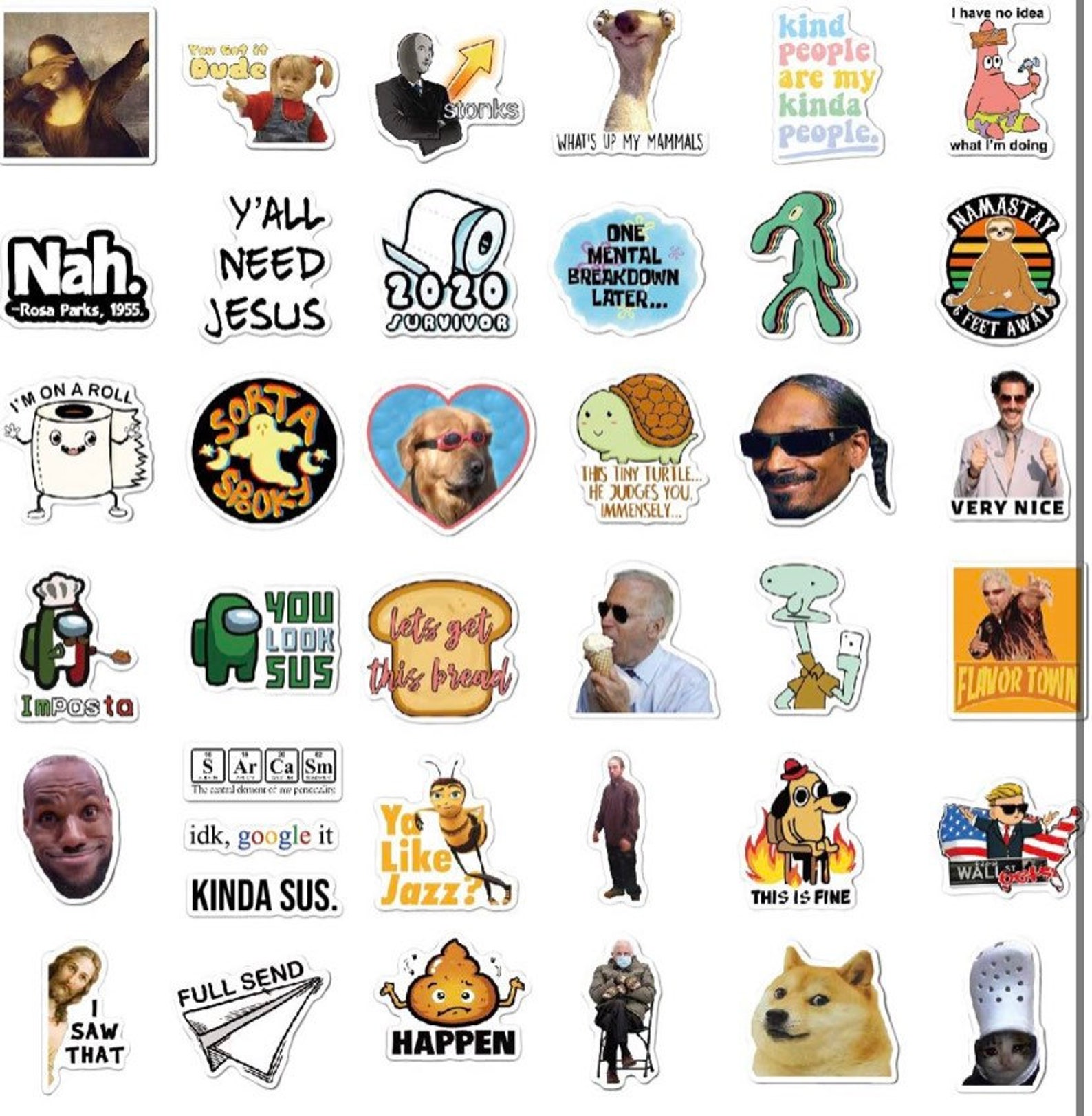 156 Stück Lustige Meme Vinyl Sticker Pack Vine Sticker für Etsy