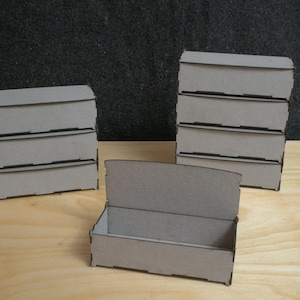 8 caixas empilháveis com trava longa, cartão reciclado - 3cm x 5cm x 12cm