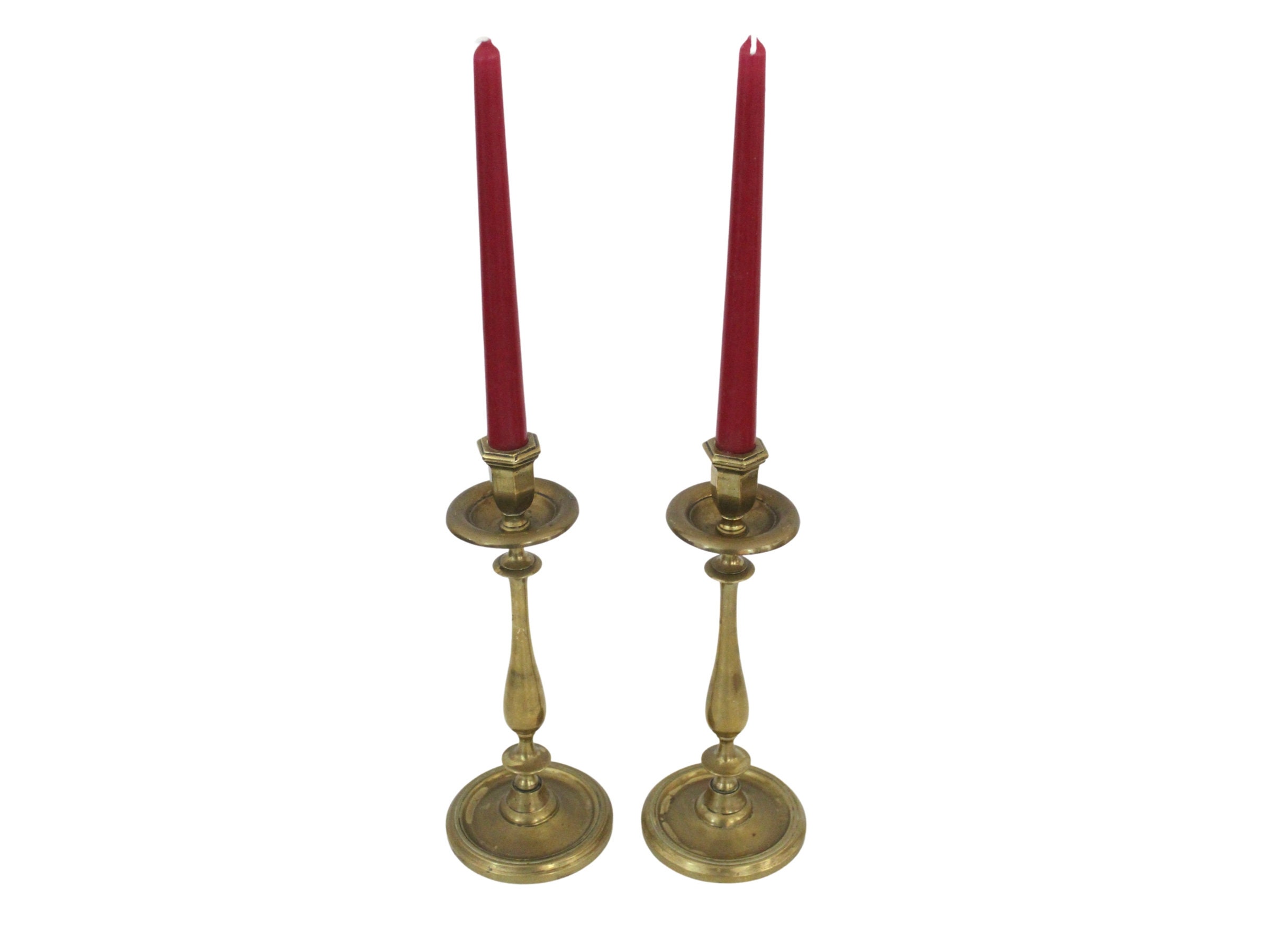 Edwardian Brass Chamber Stick Candle Holder Regd No 417374 Home Decor 