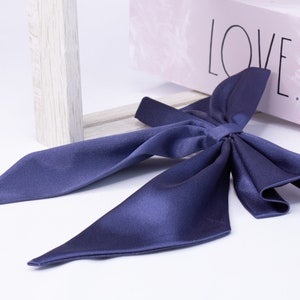 Satin Silk Hair Bow | Hair Bow French Barrette | Hair Bow for Girls | Hair Bow for Women | Women Hair Accessories | Girls Hair Accessories