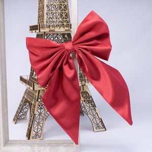 Satin Silk Hair Bow | Hair Bow French Barrette | Hair Bow for Girls | Hair Bow for Women | Women Hair Accessories | Girls Hair Accessories