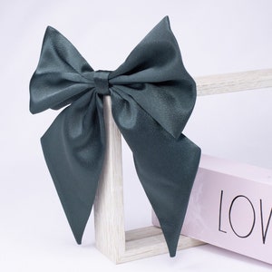 Satin Silk Hair Bow | Hair Bow French Barrette | Hair Bow for Girls | Hair Bow for Women | Women Hair Accessories | Girls Hair Accessories