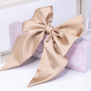 Satin Silk Hair Bow | Hair Bow French Barrette | Hair Bow for Girls | Hair Bow for Women | Women Hair Accessories | Girls Hair Accessories