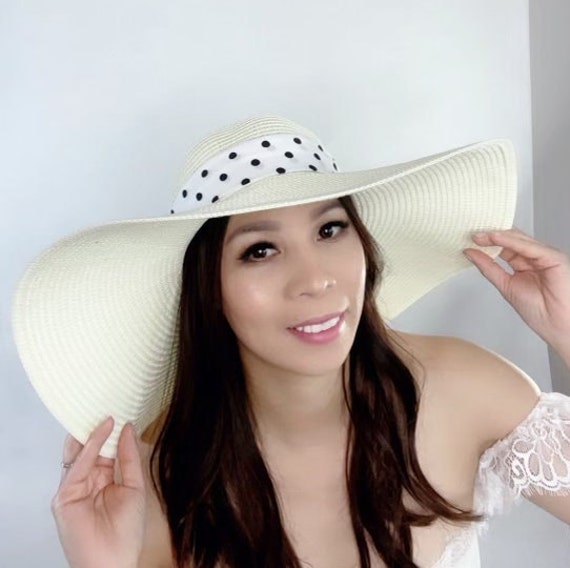 Wide Brim Hat Beach Hat With Bow Summer Hat Vacation Hat UV Protection Hat  Vacation Hat Sun Hat Fashion Hat Women Hat 