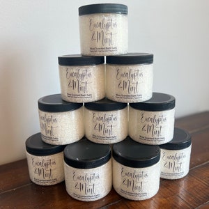 16oz Scented Bath Salts - Eucalyptus & Mint