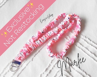 EXCLUSIVE* Not Restocking-Halloween Ghost Scrunchie Lanyard - Marlee + Breakaway Option