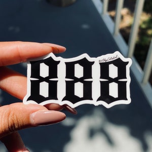 888 Sticker | Angel Number Sticker | Laptop Sticker | Water Bottle Sticker | Aesthetic Sticker | Cool Sticker