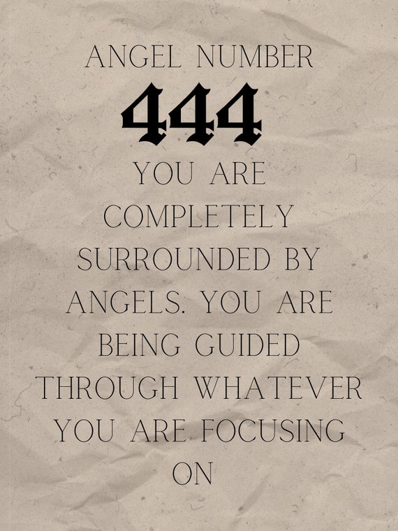 444 Sticker | Angel Number Sticker | Laptop Sticker | Water Bottle