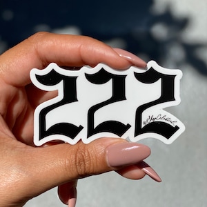 222 Sticker | Angel Number Sticker | Laptop Sticker | Water Bottle Sticker | Aesthetic Sticker | Cool Sticker