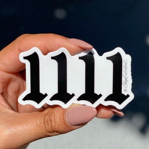 1111 Sticker | Angel Number Sticker | Laptop Sticker | Water Bottle Sticker | Aesthetic Sticker | Cool Sticker