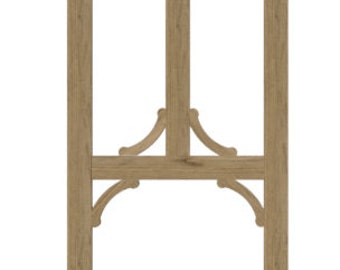 May include: A wooden screen door with a decorative, arched, geometric design.