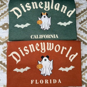 Glow in the dark Disneyworld/ Disneyland comfort color shirt, Disney Halloween tee, Disney glow in the dark shirt, spooky t shirt