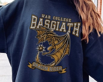 Basgiath College Sweatshirt | Fourth Wing War College Dragon Rider Rebecca Yarros Violet Sorrengail Xaden Riorson Bookstagram Sweater Merch