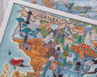 Licensed Erilea Map Diamond Painting Kit | Sarah J. Maas Throne of Glass ToG