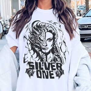 Silver One I Am Infinite Fourth Wing Quote TShirt | OFFICIALLY LICENSED | Fourth Wing Rebecca Yarros Booktok Violet Sorrengail Tairn Andarna