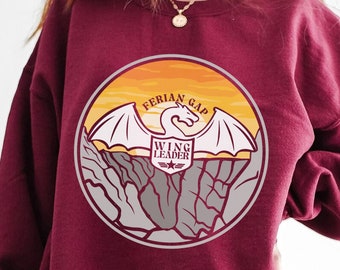 Ferian Gap Wing Leader Crewneck Sweatshirt | OFFICIALLY LICENSED | Sarah J. Maas Sjm Throne of Glass Manon The Thirteen Abraxos Hoodie ToG