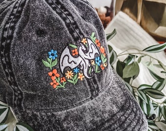 Abraxos Wildflowers Floral Baseball Cap | OFFICIALLY LICENSED | Sarah J. Maas Sjm Throne Of Glass Botanical Boutique Dad Hat Tog Fireheart